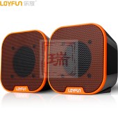 乐放（LOYFUN）LF-807  2.0声道 迷你音响 多媒体音响 USB电脑桌面有源音响低音炮 台式机笔记本便捷式音响  颜色随机