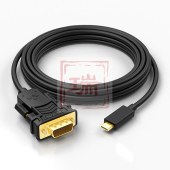 山泽(SAMZHE) Type-C转VGA转换线 黑色 1.5米  TPC-VG15 USB-C转vga高清转接器 连接电视投影仪数据线