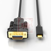 山泽(SAMZHE) Type-C转VGA转换线 黑色 1.5米  TPC-VG15 USB-C转vga高清转接器 连接电视投影仪数据线