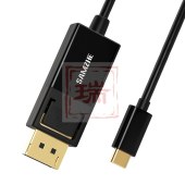 山泽(SAMZHE) Type-C转DP转换线 1.2米 TPC-DP1 USB-C转DisplayPort4K高清转接线 扩展坞接显示器