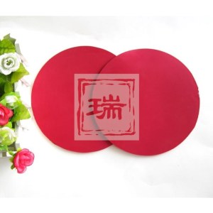 雪奥印章垫 0524圆形印章垫方形印章垫 红色 橡胶 办公用品 财务专用