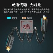 绿联光纤HDMI线HDR工程发烧级影院商城展览2.0ab版高清40米50米100米hdmi分割器线 锌合金光纤线 60米（50220）