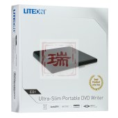 建兴（LITEON）8倍速 USB2.0 外置光驱 DVD刻录机 移动光驱 黑色(兼容WindowsXP/7/8/10苹果MAC系统/ES1)