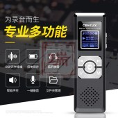 声力士（Cenlux） U50-16G 录音笔 降噪高清微型远距离录音器 学习采访会议超长待机声控录音笔 灰色-16G