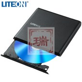 建兴（LITEON）8倍速 USB2.0 外置光驱 DVD刻录机 移动光驱 黑色(兼容WindowsXP/7/8/10苹果MAC系统/ES1)