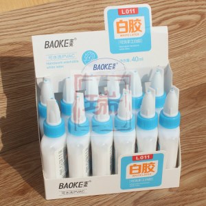 宝克L011手工专用白胶DIY可水洗白乳胶水手工白胶40ml/瓶