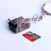 毕亚兹(BIAZE) Type-C读卡器 多功能合一 相机读卡器 内存卡读卡器 适用Micro SD/TF卡 A16-灰