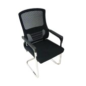 办公椅职员电脑椅会议椅子透气网布椅简约 弓形椅
