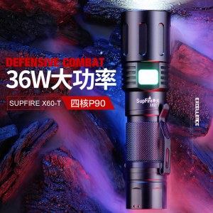神火（supfire） X60-T强光手电筒 变焦远射USB充电式便携 户外骑行灯