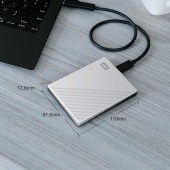 西部数据（WD）NVMe 移动固态硬盘（PSSD）My Passport随行办公SSD type-c接口 1050MB/S 移动硬盘2T