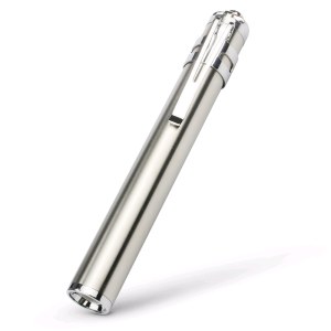 Paulone 不锈钢检查手电筒 随身便携式笔夹强光小电筒 白光手电筒 YT865不锈钢银色