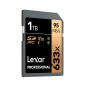 雷克沙（Lexar）1T 读95MB/s 写70MB/s SDXC Class10 UHS-I U3 V30 SD高速存储卡（633x）