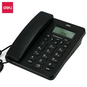 得力（deli)电话机座机 固定电话 来去电查询 可接分机 13606黑