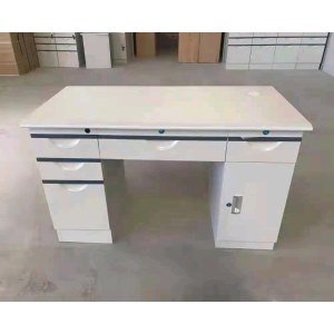 钢制电脑桌1.2米抽屉带锁员工单人铁皮办公桌不锈钢工作台(订货周期3-5天）