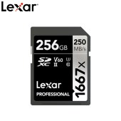 雷克沙（Lexar）256GB 高速SD存储卡U3 V60内存卡读250MB/s 写120MB/s(1667X）