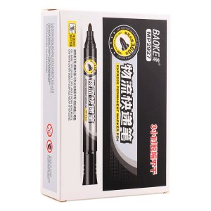 宝克 MP2927 可加墨油性记号笔 1.5mm黑色物流笔 大头笔  办公用品文具 黑色 10支/盒