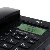 得力（deli)电话机座机 固定电话 来去电查询 可接分机 13606黑