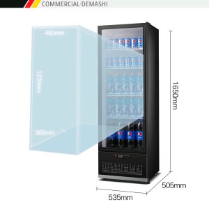 德玛仕（DEMASHI）LG-300ZH 冷藏柜保鲜柜 冰箱单门立式冰柜 230升丨单门五层丨无需倒水