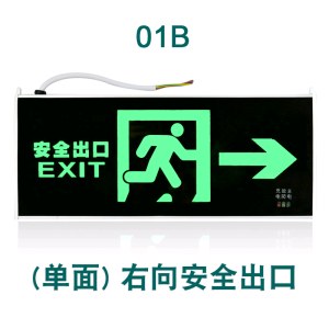 东君 DJ-BLZD-I1LROE3W-01B-S 插电式安全出口指示牌led应急灯充电紧急通道疏散标志灯  单面右向安全出口
