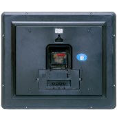 康巴丝（Compas）C3111 方形客厅创意挂钟新中式壁钟时钟 橡木色 38*33cm
