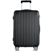 梵地亚 行李箱20英寸耐磨抗摔拉杆箱旅行箱密码箱登机箱 黑色