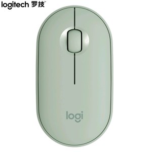罗技（Logitech）Pebble 鹅卵石轻薄型静音鼠标 蓝牙无线双模 静音 便携 薄荷绿