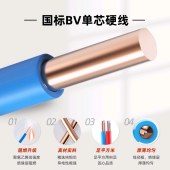 正泰（CHNT）电线电缆 BV2.5/平方 国标家装空调单股铜芯电线铜线照明电源线 2.5平方100米(须备注颜色)