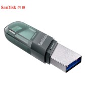 闪迪（SanDisk）SDIX90N U盘 64GB Lightning USB3.1 苹果U盘 iXpand欣享豆蔻 黑色 手机电脑两用