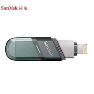 闪迪（SanDisk）SDIX90N U盘 64GB Lightning USB3.1 苹果U盘 iXpand欣享豆蔻 黑色 手机电脑两用