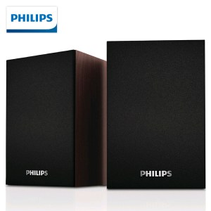 飞利浦（PHILIPS）SPA20 木质小音箱 电脑音响 台式usb笔记本多媒体重低音