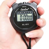 戈顿 XL-011 秒表计时器 电子定时器 静音单排2道记忆 跑步运动健身 比赛专用 多功能大屏幕