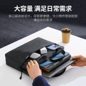 绿联 90627 15-16英寸电脑包  笔记本电脑包手提 大容量收纳包 适用MacBook笔记本电脑轻薄旅行包大容量公文包黑色