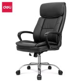 得力（deli ）4913S生态皮老板椅 办公椅 人体工学电脑椅