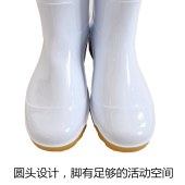 冬季食堂专用加棉水靴高筒 耐酸碱食品专用防水保暖加棉水鞋 白色 41——44码
