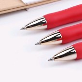 宝克 PC1915  按动式中性笔 0.5mm 水笔红色 办公签字笔速干笔按压笔 12支/盒