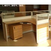 办公桌 27-05办公桌 单人位桌子 1.4M长*1.2M宽*0.75M高 含主机托+文件柜