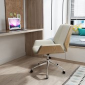 白色烤漆办公椅 现代简约书房椅 无扶手 会议椅电脑转椅（24把/组）