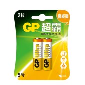 超霸（GP）  5号 碱性电池 两粒卡装 （12卡一盒） 1盒24粒
