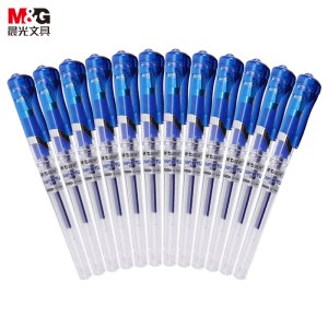 晨光(M&G) GP1111 中性笔0.7mm 大容量子弹头签字笔 办公水笔 12支/盒 蓝色