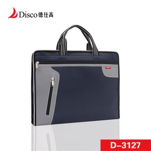 德仕高 D-3127 手提文件袋A4帆布加厚会议资料袋公文袋档案袋商务公文包 颜色随机 （定制）