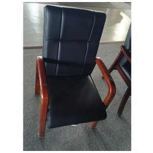 天光  黑西皮椅子 木质椅架  高1030mm 宽460mm