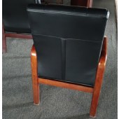 天光  黑西皮椅子 木质椅架  高1030mm 宽460mm