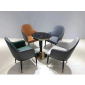 北欧轻奢餐椅 现代简约 餐厅靠背 洽谈椅子（含安装）颜色随机