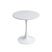 洽谈桌 圆桌 岩板桌面小桌  简约桌子 直径60*75mm 白色