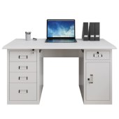 钢制铁皮办公桌 加厚款 电脑桌 （主机柜款式）1400*700*740mm