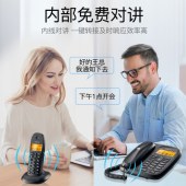 摩托罗拉(Motorola) CL101C 数字无绳电话机座机子母机中文显示免提套装办公一拖一固定无线座机(黑色)