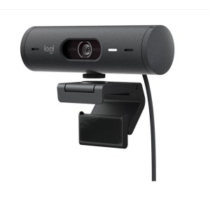 罗技 Brio 505 全高清摄像头1080P电脑远程办公商用会议内置麦克 黑色