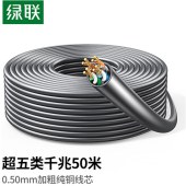 绿联（UGREEN） NW108 超五类网线0.50±0.008mm纯铜线15729 灰色50米