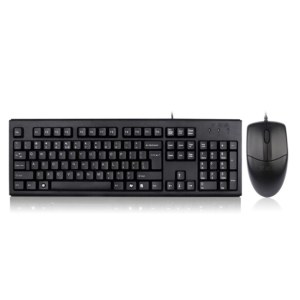 双飞燕（A4TECH） KK-5520NP 有线键盘鼠标套装 键盘PS2圆口+鼠标PS2圆口 黑色