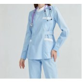 护士服套装 长款 分体式护士服 上衣+裤子 蓝色 尺码备注